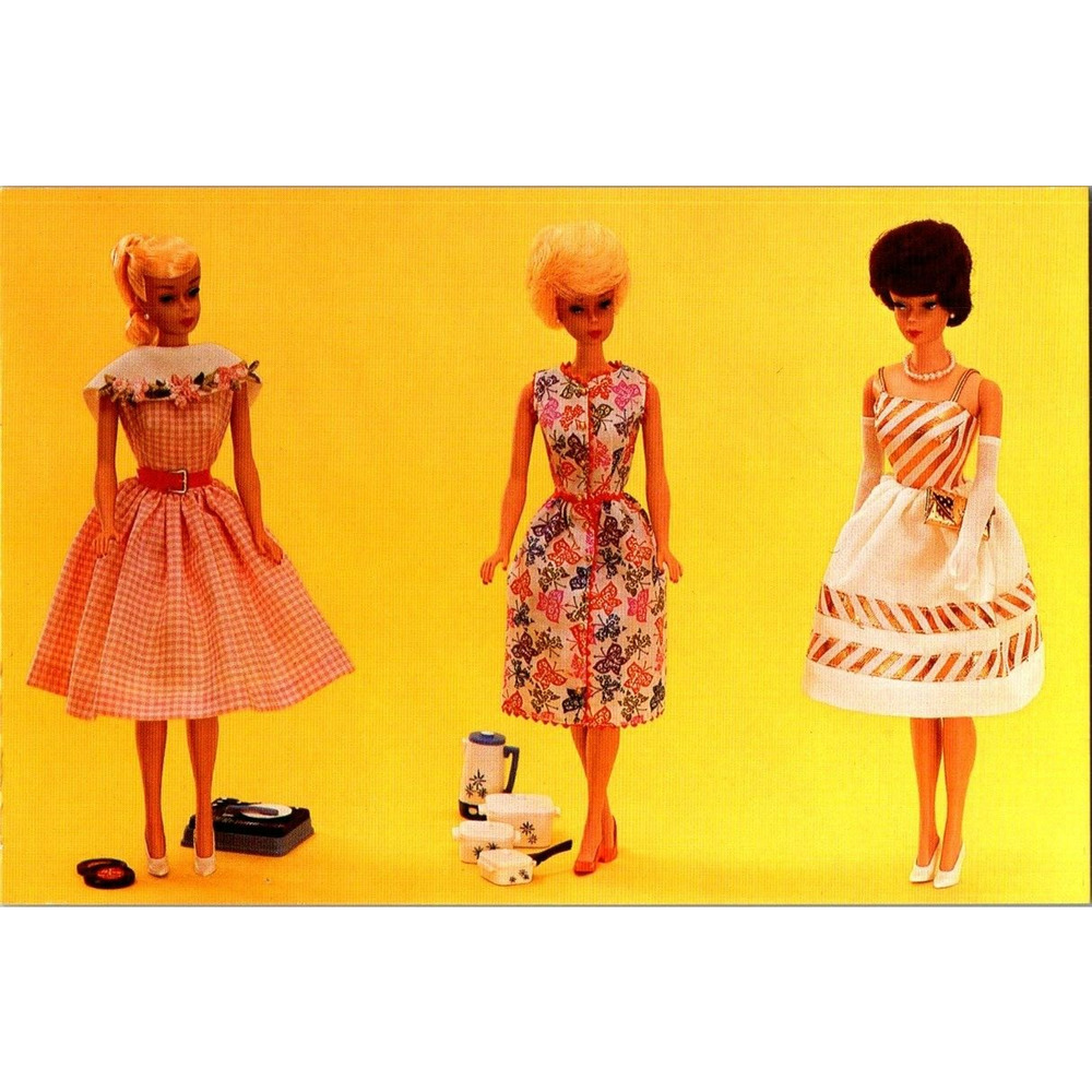 1996 Barbie Dancing Doll 1964 Brewing Time Country Club Dance Postcard 5025 NOS